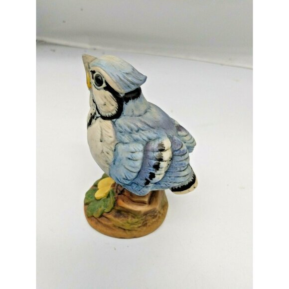 ANDREA SADEK Blue Jay figurine porcelain with Glass Eyes - Blue Jay #6350 - Picture 2 of 11